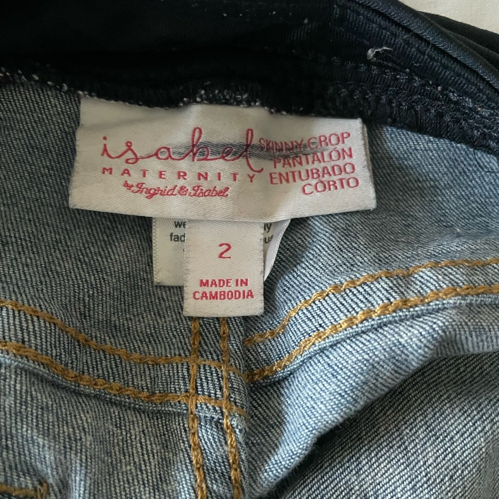 Ingrid and isabel maternity skinny crop jeans Dark Wash Women’s Size 2 - Picture 6 of 8